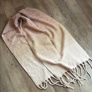 Gradient rose, Tan and Cream Scarf